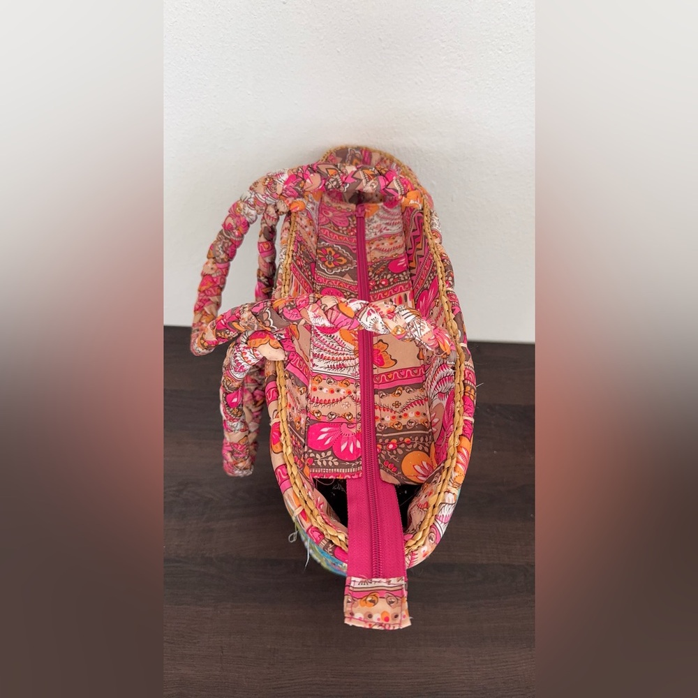 Multicolor Woven Patchwork Tote Bag - image 3